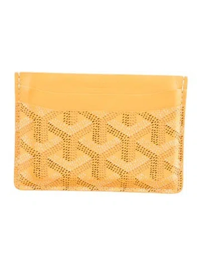 Pre-owned Goyard Ine Sulpice Ine Card Holder In Yellow