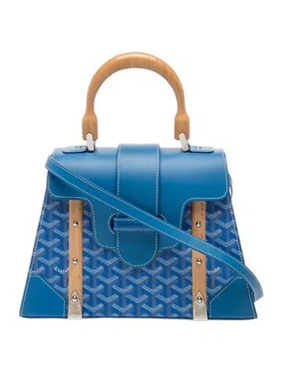 Pre-owned Goyard Ine Top Handle Bag In Blue