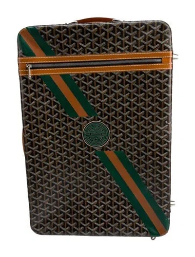 Pre-owned Goyard Ine Trolley In Brown