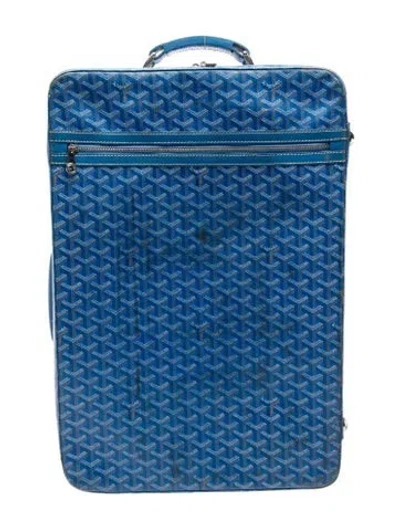 Pre-owned Goyard Ine Trolley Pm In Blue