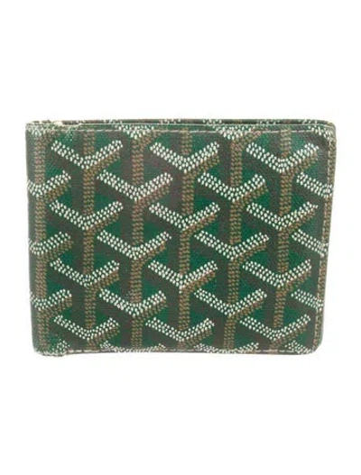 Pre-owned Goyard Ine Victoire Ine Wallet In Green