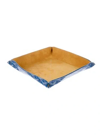 Pre-owned Goyard Ine Vide Poche Fourre-tout Tray In Blue