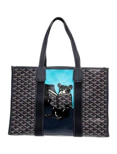 Pre-owned Goyard Ine Villette Mm In Blue