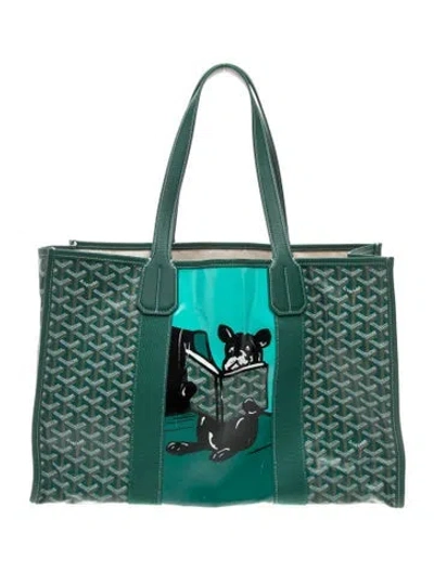 Pre-owned Goyard Ine Villette Pm In Green