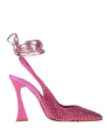 G.p. Per Noy Bologna G. P. Per Noy Bologna Woman Pumps Fuchsia Size 8 Textile Fibers, Soft Leather In Pink