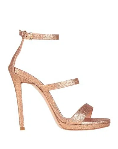 G.p. Per Noy Bologna G. P. Per Noy Bologna Woman Sandals Copper Size 7 Leather In Orange