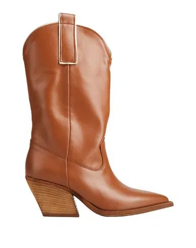 Gp Woman Boot Tan Size 8 Leather