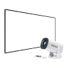 Gpx 720p Projector And Screen Bundle In White