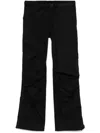 Gr10k Adjustable Black Pants With Concealed Fastenings And Zip Details