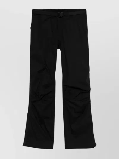 Gr10k Arc Straight Leg Trousers With Adjustable Waistband In Black