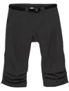 Gr10k Belted Canvas Long Shorts In Grey