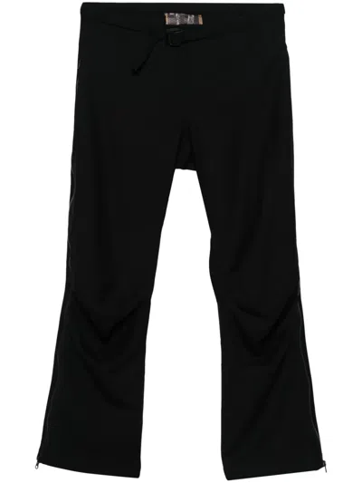 Gr10k Belted Straight-leg Trousers In Black