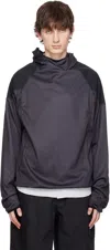 Gr10k Black Combact Hoodie In Stone Grey