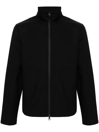 Gr10k Black Funnel-neck Wool Jacket