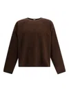 Gr10k Brushed Plain Wool Long Sleeve In Brown