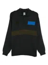 Gr10k Color Block Long Sleeve Polo Jacket In Black