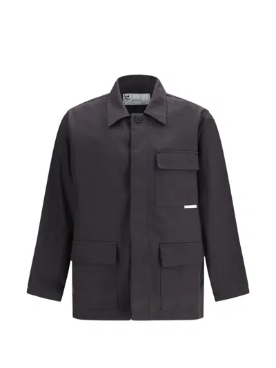 Gr10k Chest-pocket Coat In Blue