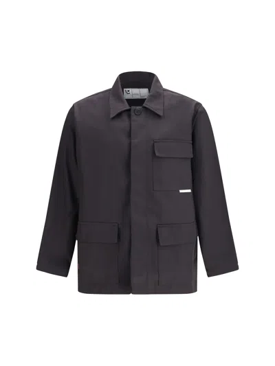 Gr10k Classic Collar Cotton-blend Jacket In Brown