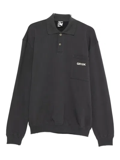 Gr10k Polo Collar Jacket Chest Pocket In Black