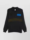 Gr10k Color Block Long Sleeve Polo Jacket In Black