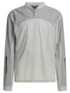 Gr10k Stitched Collar Long Sleeve Zip Pocket In Gray