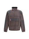 Gr10k Check-pattern Half-zip Sweatshirt In Multi