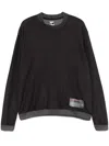 Gr10k Crewneck Sweatshirt Featuring Patch Detail In Grey