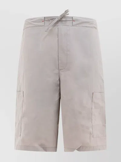 Gr10k Elastic Waistband Shorts With Back And Side Pockets In Grey
