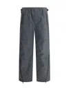 Gr10k Adjustable Wide-leg Zipper Trousers Drawstring In Charcoal