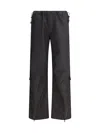 Gr10k Field Zip Pants In Waxed Cotton In Black