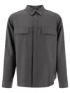 Gr10k Men's "flanel Piping" Overshirt In Gray