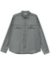 Gr10k Flannel Overshirt In Grey