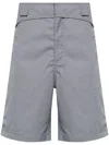 Gr10k Folded Belt Bermuda Shorts In Gray