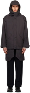 Gr10k Gray Extended Trim Jacket In Convoy Grey