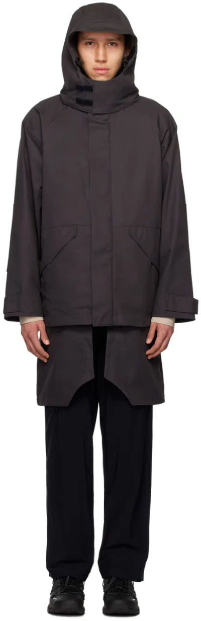 Gr10k Gray Extended Trim Jacket In Convoy Grey