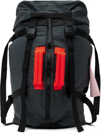 Gr10k Gray Zipped Backpack In Charcoal