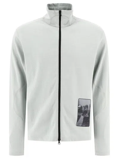 Gr10k "heavy Jersey" Zippered Sweatshirt In Grey