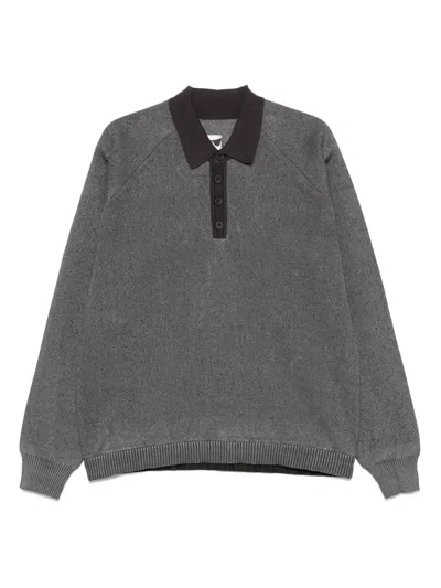 Gr10k High-molecular Polo Shirt In Grau
