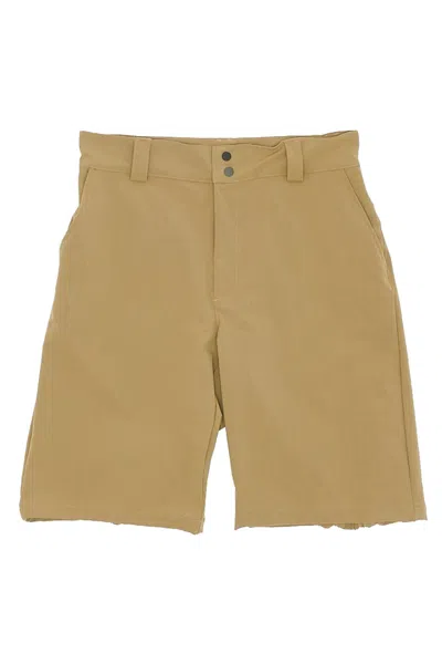 Gr10k Ibq® Storage Bermuda Shorts Men Beige  In Nylon In Brown
