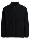 Gr10k Minimalistic Black Jacket With Zip Fastening And Turn-down Collar In Black