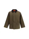 Gr10k Padded Corduroy-collar Parka In Multi