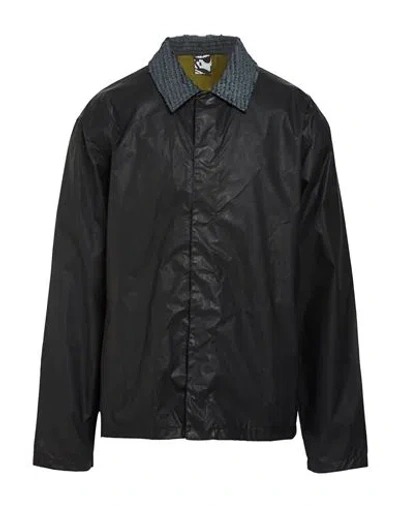 Gr10k Man Jacket Black Size L Polyamide, Polyester In Blue