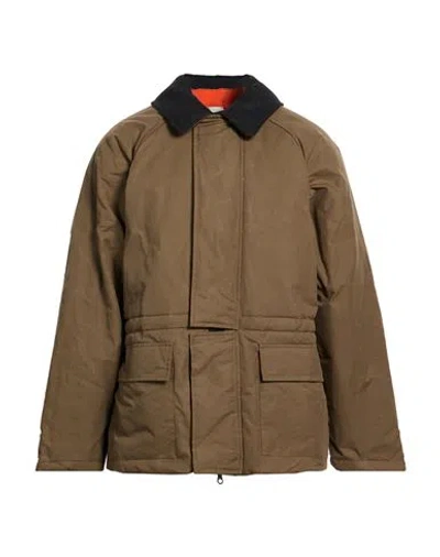 Gr10k Man Jacket Khaki Size M Cotton In Sand