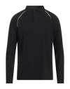 Gr10k Black Nylon Long Sleeve Polo In Black