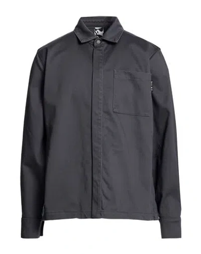 Gr10k Man Shirt Charcoal Size L Cotton In Gray