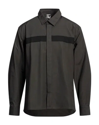 Gr10k Man Shirt Steel Grey Size M Cotton, Pes - Polyethersulfone