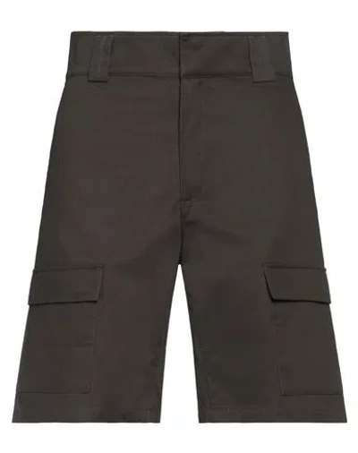 Gr10k Man Shorts & Bermuda Shorts Dark Brown Size 34 Cotton