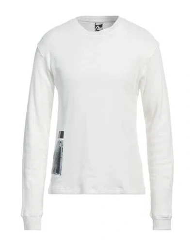Gr10k Man Sweater White Size L Cotton