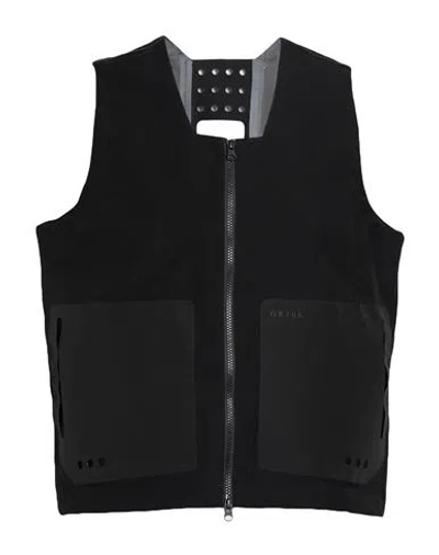 Gr10k Man Vest Black Size Xs Polyester, Polyurethane, Polyamide