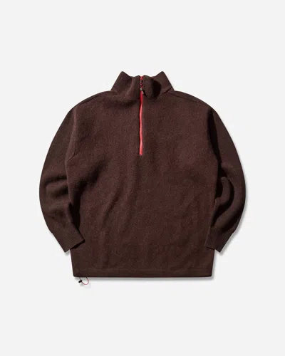 Gr10k Men S Felted High Neck Sweater Dark In Brown